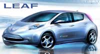 2011 Nissan Leaf Electric vehicle concept drawing front side