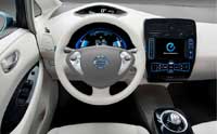 2011 Nissan Leaf Electric vehicle concept interior design and electronics